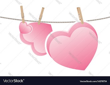 Heart on rope vector image