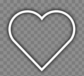 Heart Outline Glowing transparent PNG - StickPNG