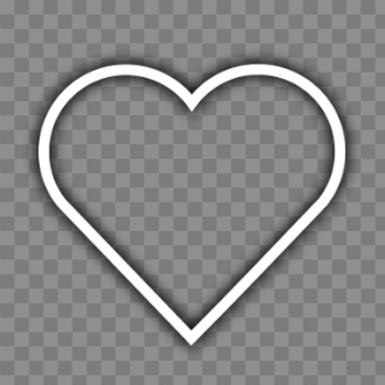 Heart Outline Glowing transparent PNG - StickPNG