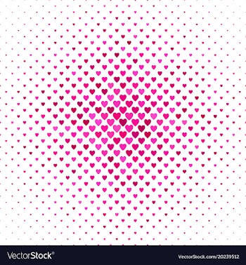 Heart pattern background - valentines day design vector image
