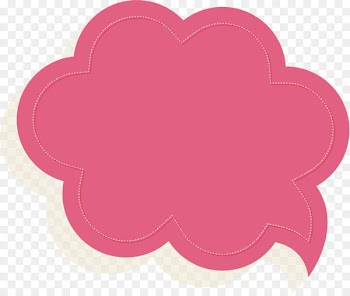 Heart Petal Pattern - Vector Color Paper language pink bubble cloud shape 