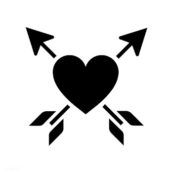 Heart pierced with two arrows illustration | Free stock vector - 444711