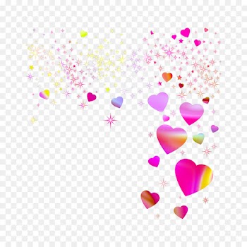 heart pink confetti