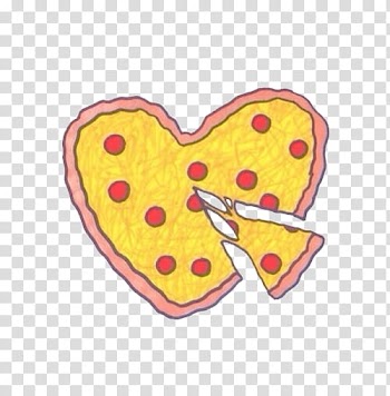 , heart pizza illustration transparent background PNG clipart