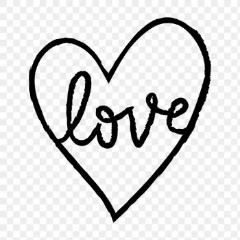 Heart png icon love word, simple doodle… | Free stock illustration | High Resolution graphic