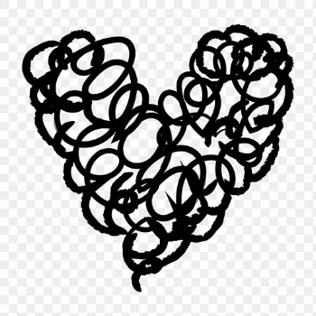 Heart png icon, simple scribble doodle… | Free stock illustration | High Resolution graphic