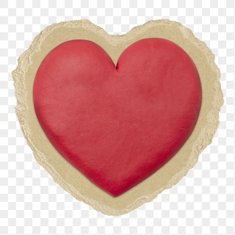 Heart png sticker, ripped paper | Free PNG - rawpixel