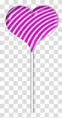 Heart purple and white striped lollipop transparent background PNG clipart