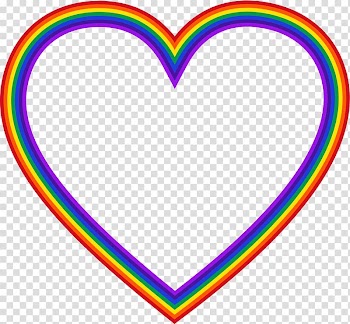 Heart Rainbow Color , heart attack transparent background PNG clipart