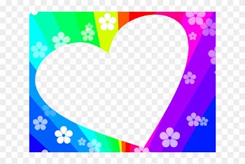 Heart Rainbow Frame By Kreatie-katie - Frame Rainbow