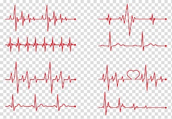 Heart rate Electrocardiography, red heart beat, lifeline illustration transparent background PNG clipart