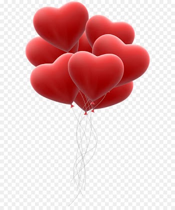 Heart Red Clip art - Red Hearts Balloon Bunch Transparent Clip Art 