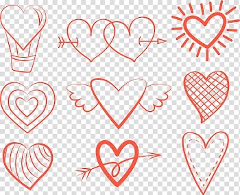 Heart , Red frame love transparent background PNG clipart