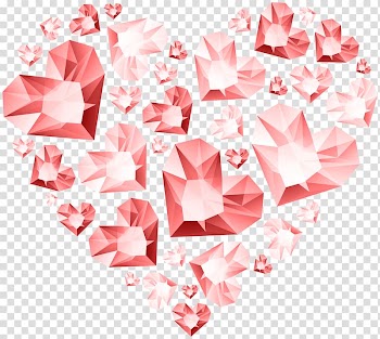 Heart red gemstone , Heart , Red Hert of Diamond Hearts transparent background PNG clipart
