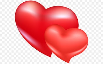 Heart Red Valentine's Day Color Emoji - Two Red Hearts PNG Clip Art Image 