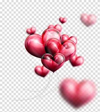Heart Red Valentine's Day, Heart Balloon transparent background PNG clipart