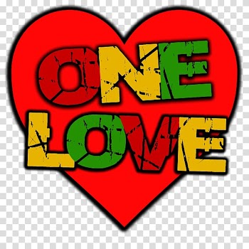 Heart red, yellow. and green illustration, Rastafari One Love/People Get Ready Heart, reggae transparent background PNG clipart