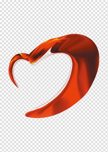 Heart Ribbon Red Computer file, Heart-shaped ribbon transparent background PNG clipart