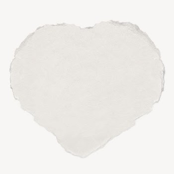 Heart ripped paper collage cut | Free PSD - rawpixel