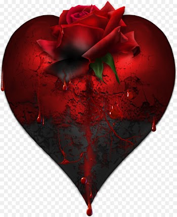 Heart Rose Blood Bleeding - gothic 