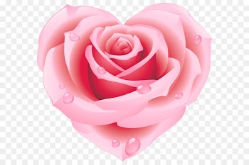 Heart Rose de france Rose quartz Amethyst - Large Pink Rose Heart Clipart 
