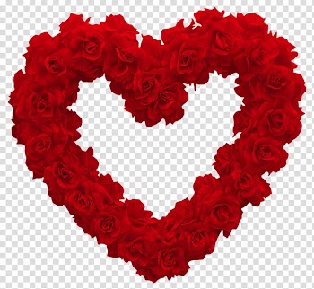 Heart Rose Valentine's Day Pink , Rose Heart , rose heart-shape wreath transparent background PNG clipart