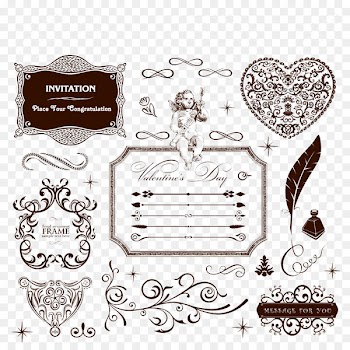 Heart Royalty-free Ornament Illustration - Vector Wedding Border 
