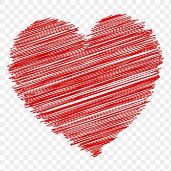 Heart scribble png sticker illustration, | Free PNG - rawpixel
