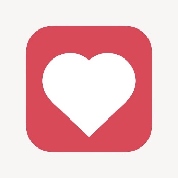 Heart shape icon, flat graphic | Free Icons - rawpixel