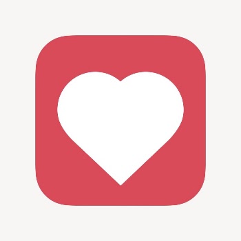 Heart shape icon, flat graphic | Free Icons - rawpixel