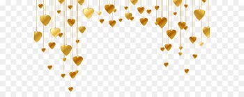 Heart Shape Line - Gold heart-shaped pattern 