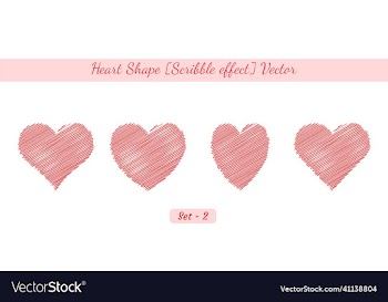 heart shape object with scribble effect