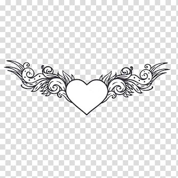 Heart Shape Tattoo Pattern, temporary tattoos transparent background PNG clipart
