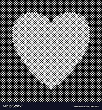 Heart shaped background design from white dots vector image