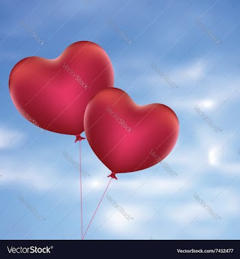 Heart Shaped Balloons4 vector image