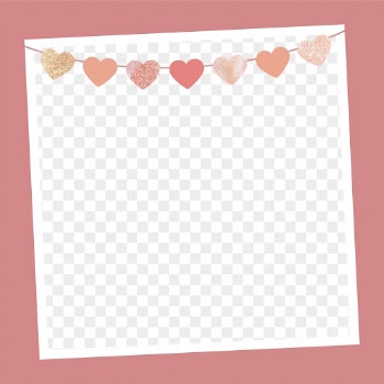 Heart shaped banner png frame | Free PNG - rawpixel