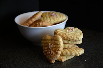 Heart-shaped Biscuits on White Bowl