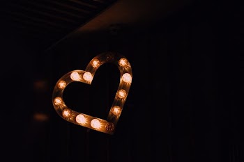 heart-shaped brown wall decor