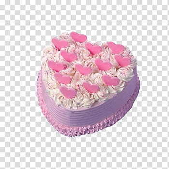 , heart-shaped cake transparent background PNG clipart