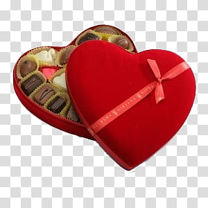 , heart-shaped chocolate container transparent background PNG clipart