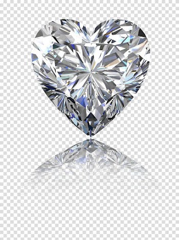 Heart-shaped diamond, Diamond cut Heart Shape Cubic zirconia, Heart Shaped Diamond transparent background PNG clipart