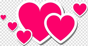 Heart-shaped elements transparent background PNG clipart