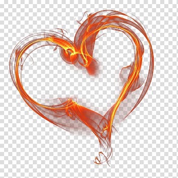 Heart shaped flame transparent background PNG clipart