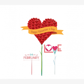 Heart-shaped Flower Built Of Small Hearts, Love, Icon, Woman PNG ...