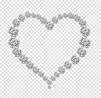 Heart-shaped frame, Diamond Heart, Creative Heart transparent background PNG clipart
