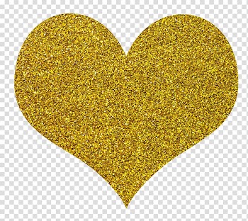 Heart-shaped glittered illustration, Goldpreis Glitter, gold heart transparent background PNG clipart