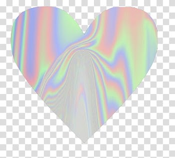 Heart-shaped iridescent shape transparent background PNG clipart