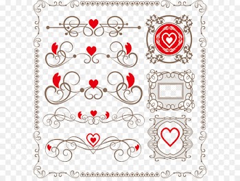 Heart-shaped lace border 