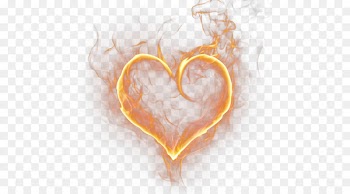 Heart-shaped light flame 