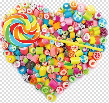 Heart-shaped lollipop transparent background PNG clipart